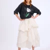black-blouse-asymmetrical-collar-hand-painted-tulip-tulipa-1